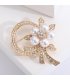 XSB166 - Golden Pearl Saree Brooch